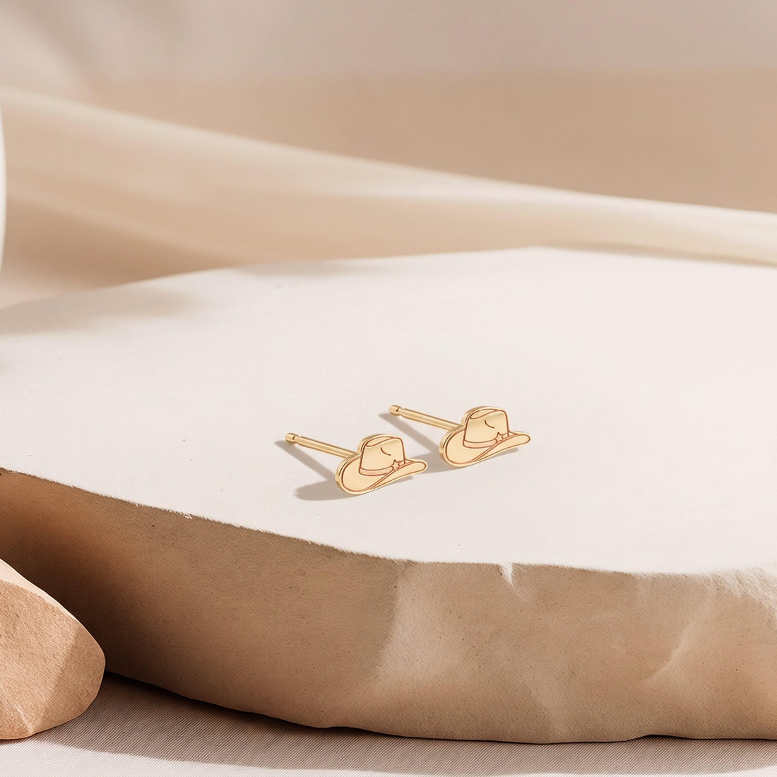 Cowboy Hat Western Stud Earrings