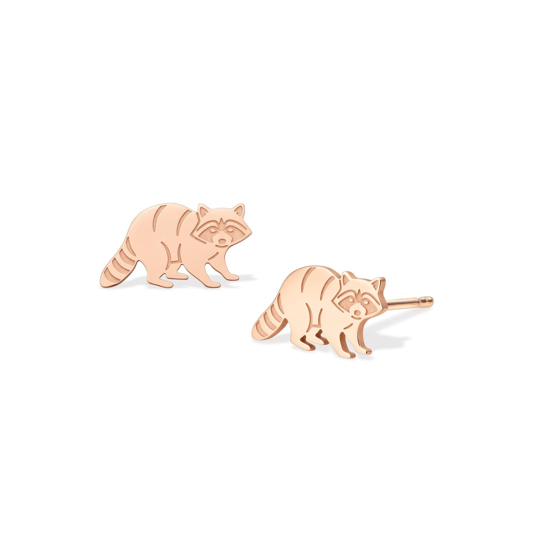 Raccoon Charm Stud Earrings