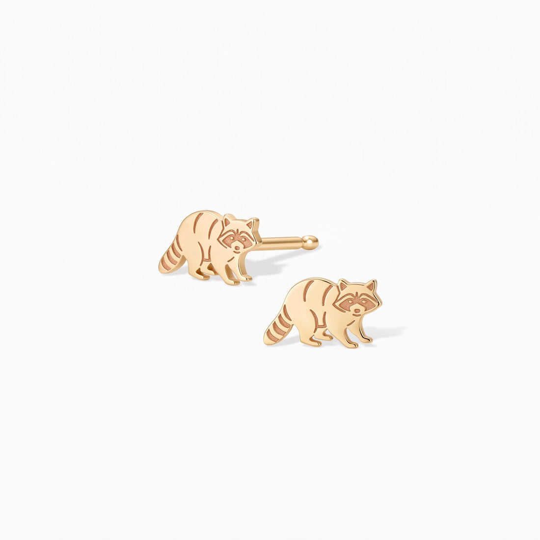 Raccoon Charm Stud Earrings