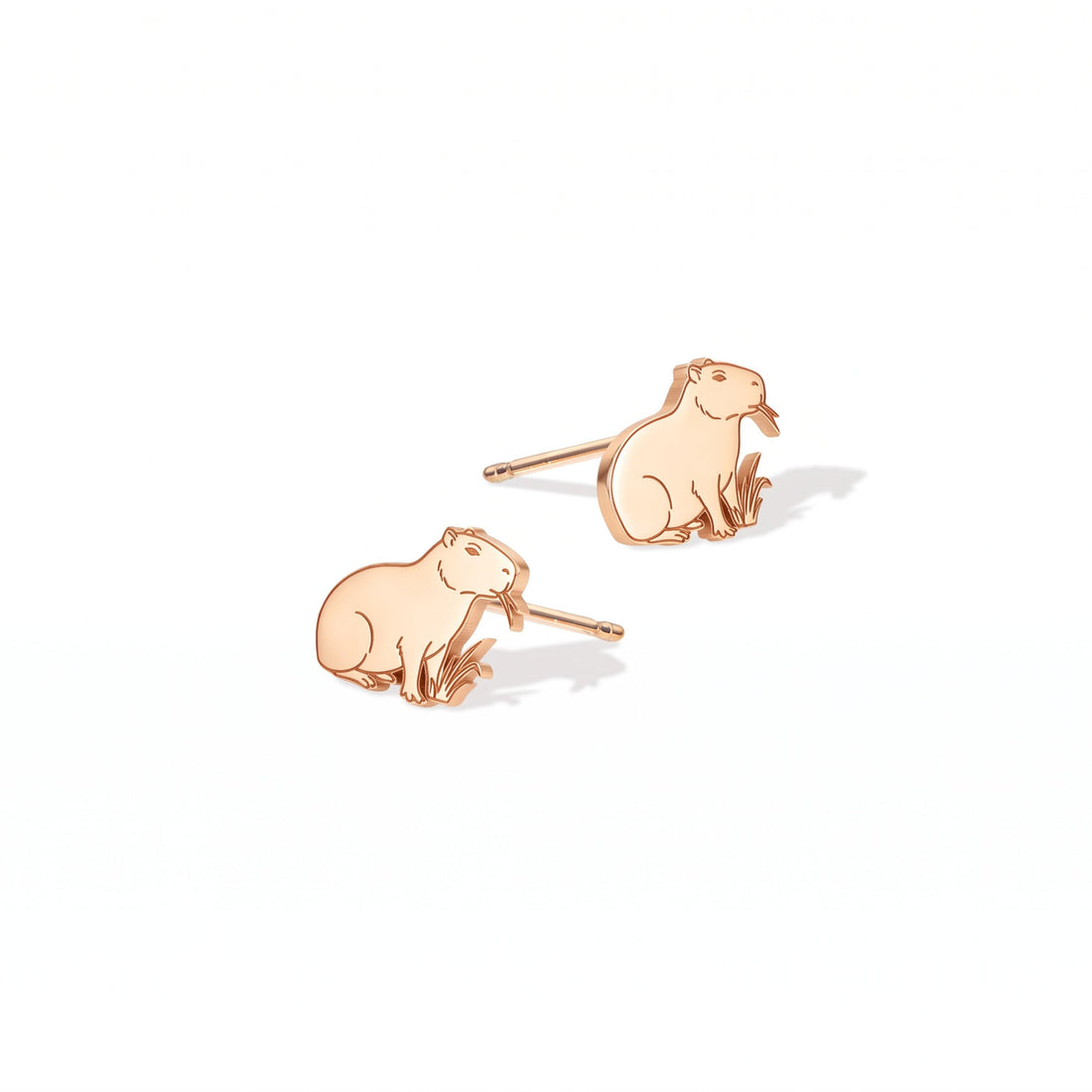 Capybara Charm Stud Earrings