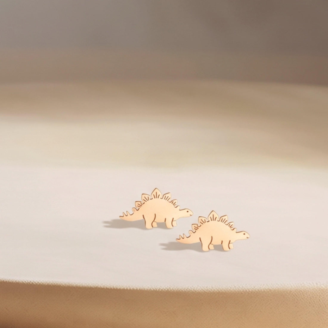 Stegosaurus Charm Stud Earrings