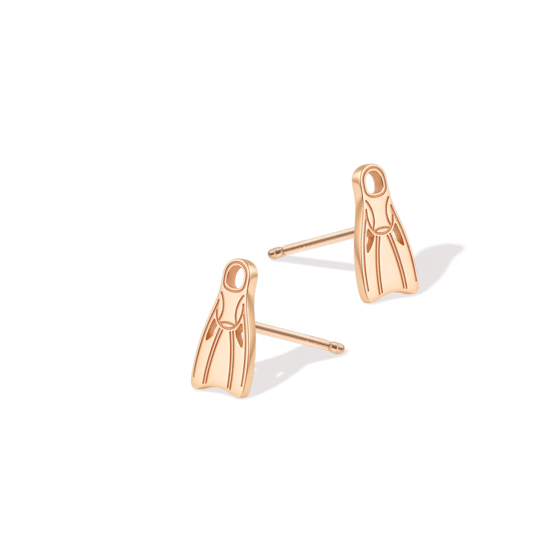 Flipper Fin Charm Stud Earrings