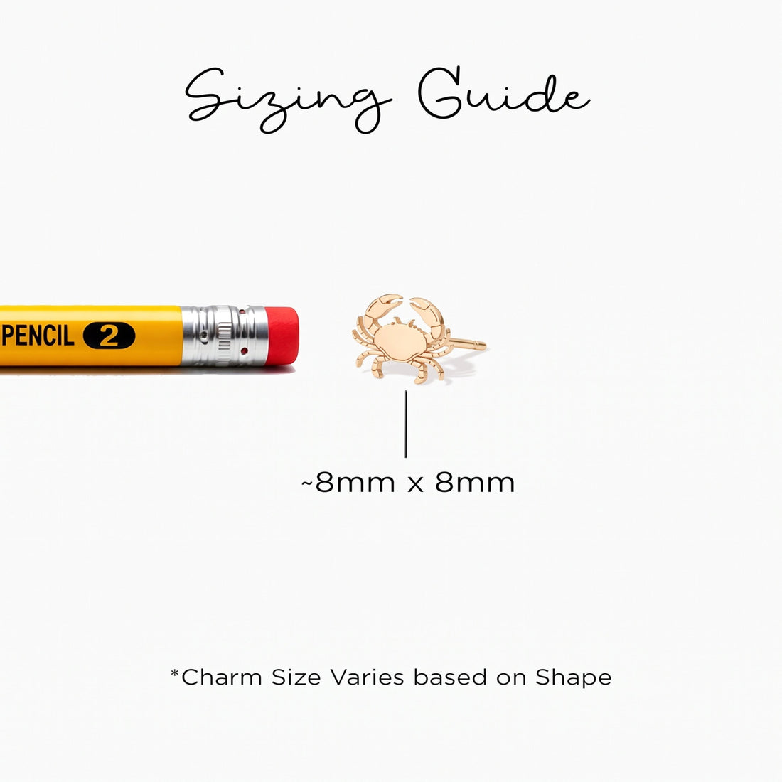 Crab Charm Stud Earrings