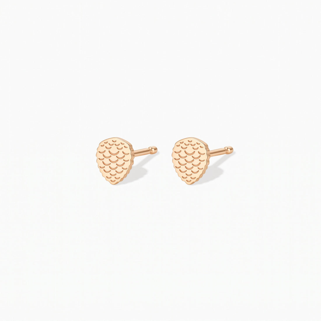 Pinecone Tree Charm Stud Earrings