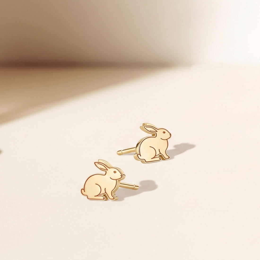 Rabbit Charm Stud Earrings