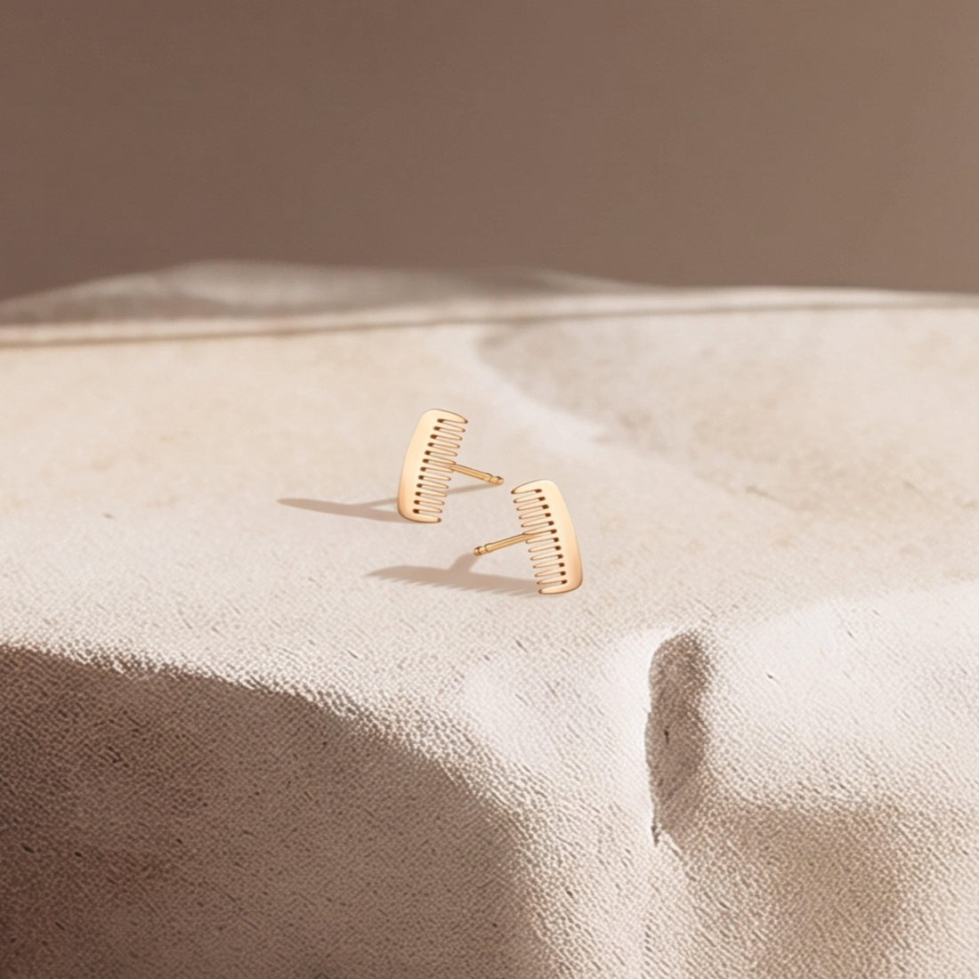 Hair Comb Charm Stud Earrings