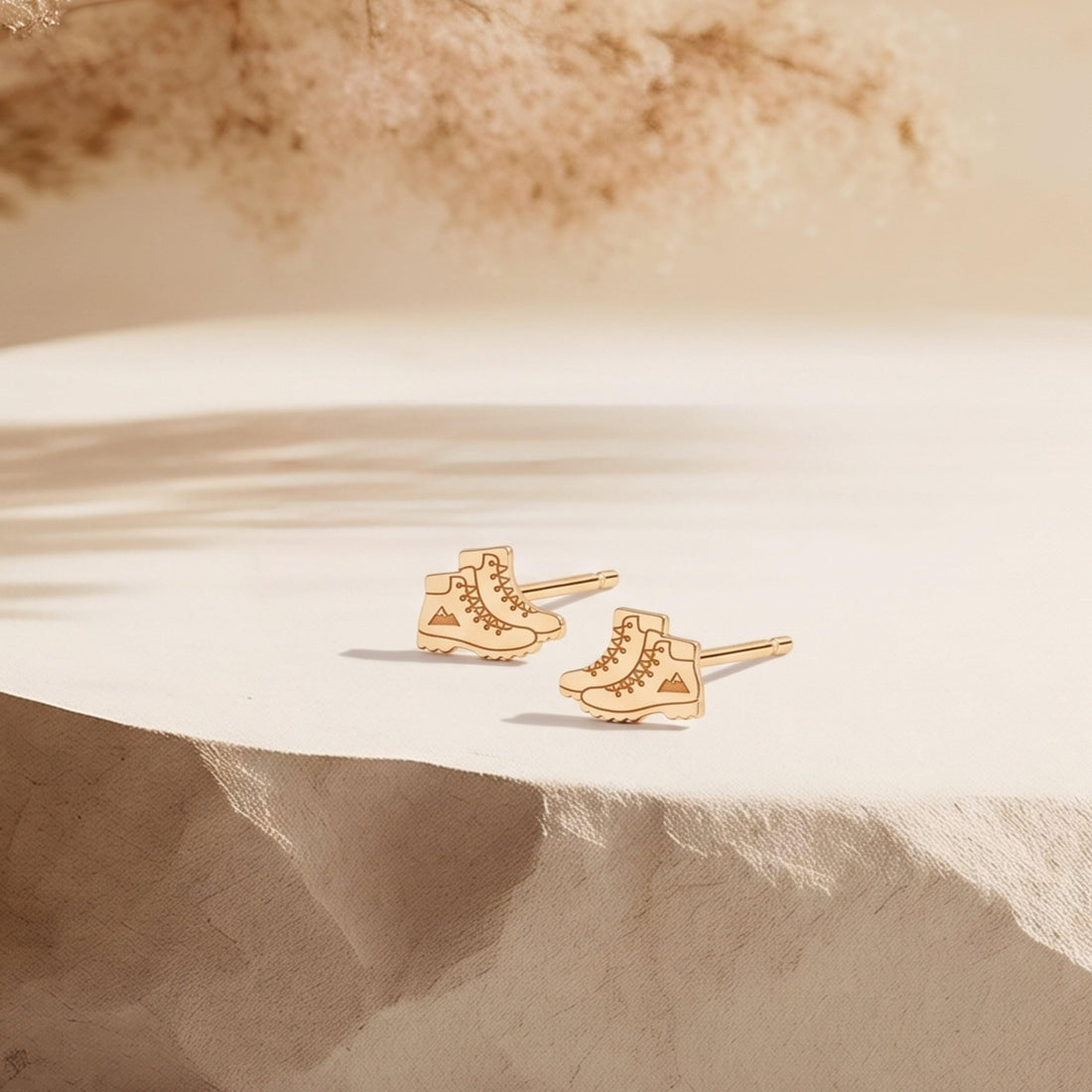 Hiking Boot Charm Stud Earrings