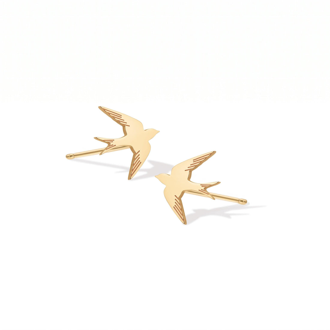 Swallow Charm Stud Earrings