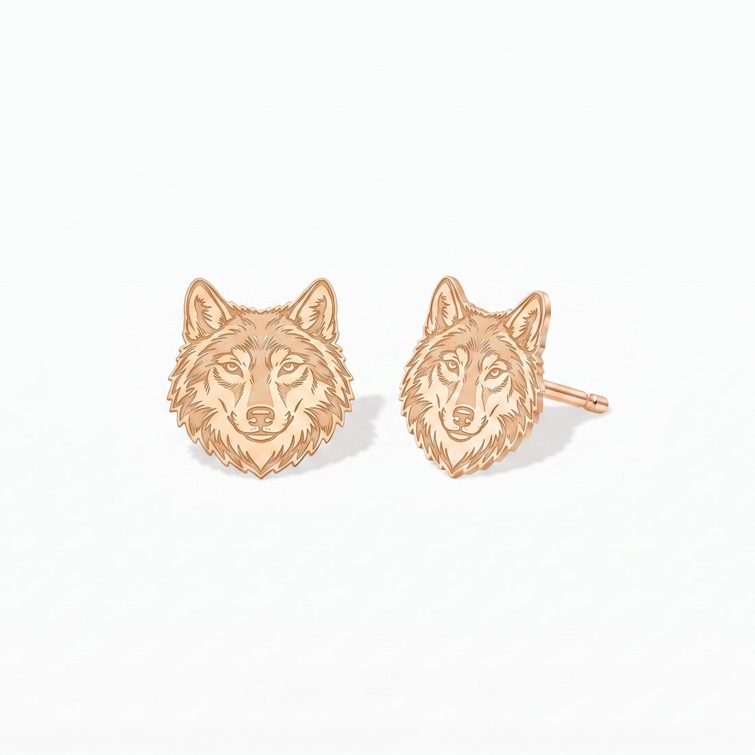Wolf Head Stud Earrings