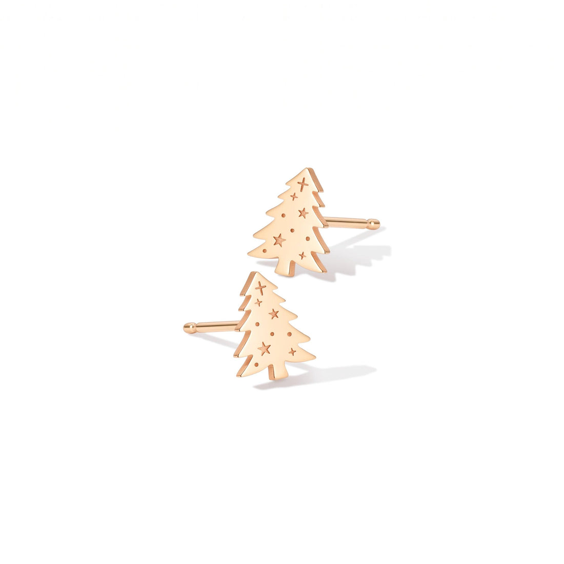 Pine Tree Charm Stud Earrings