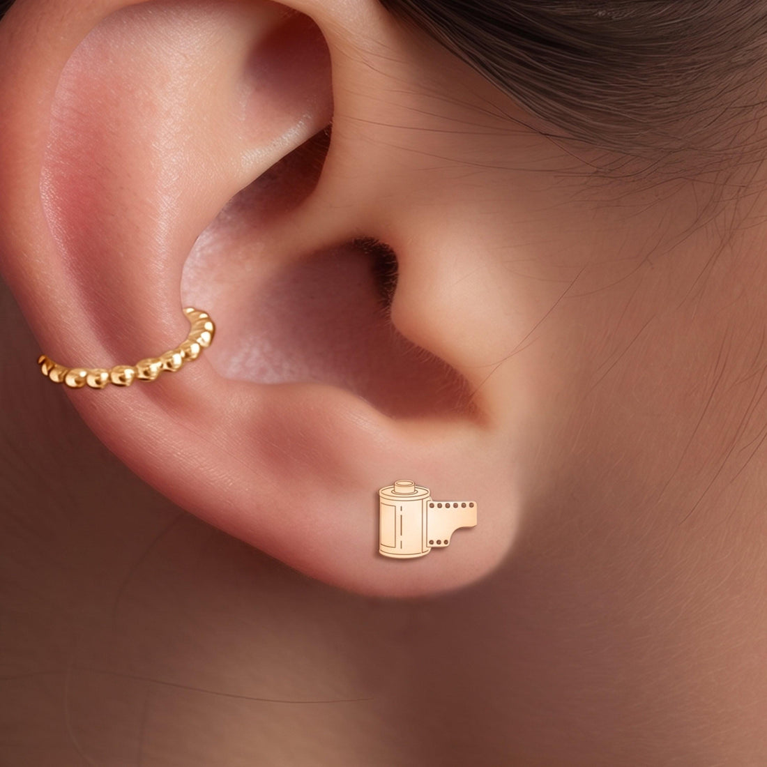 Film Roll Photo Stud Earrings
