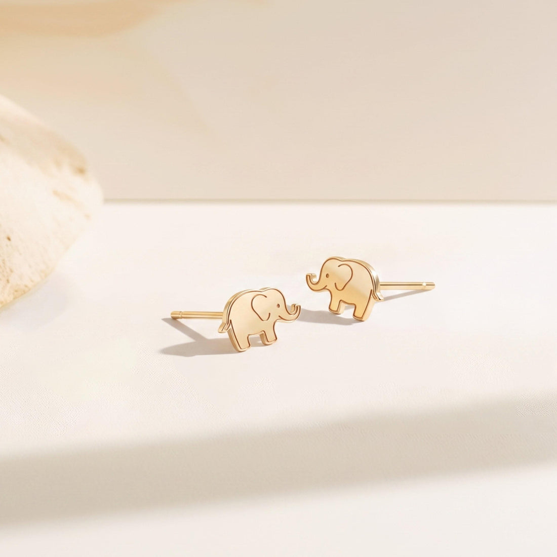 Elephant Trunk Up Stud Earrings