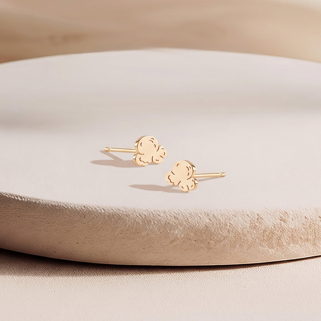 Popcorn Charm Stud Earrings
