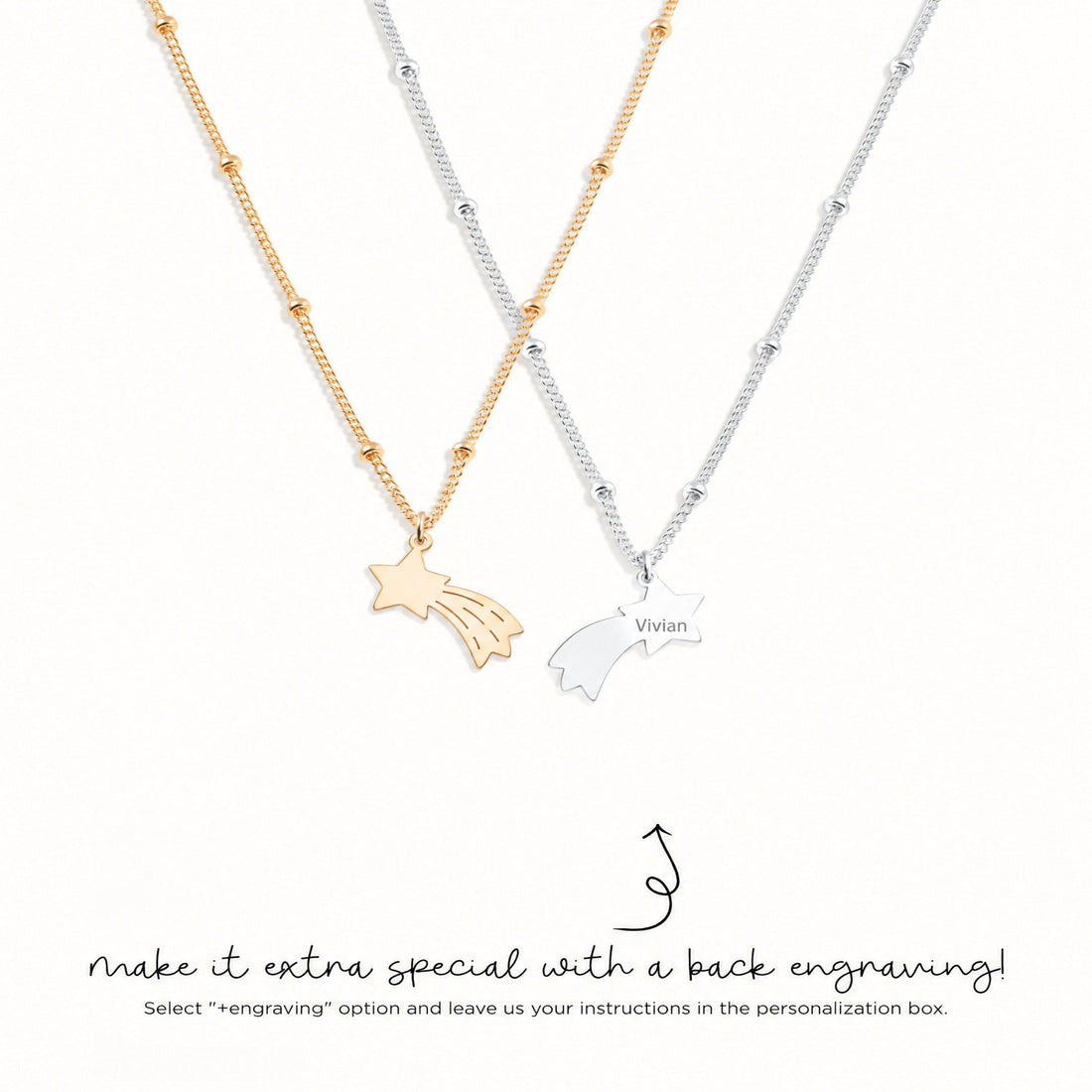 Shooting Star Charm Necklace