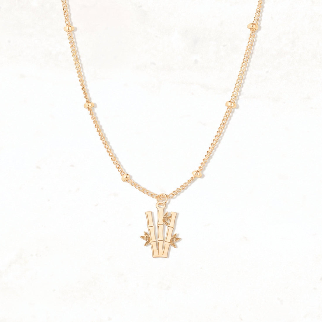 Bamboo Stalks Charm Necklace