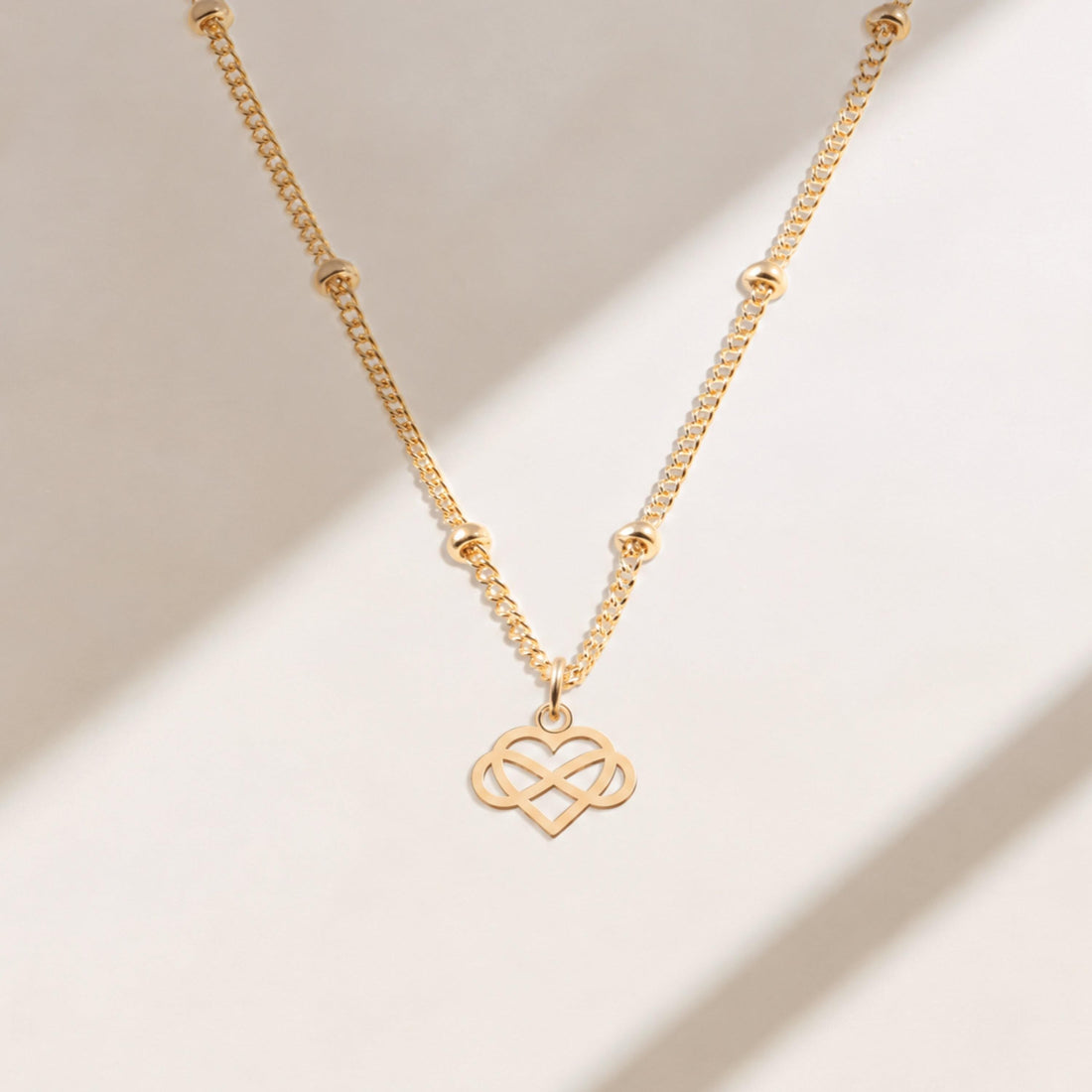 Infinity Heart Charm Necklace