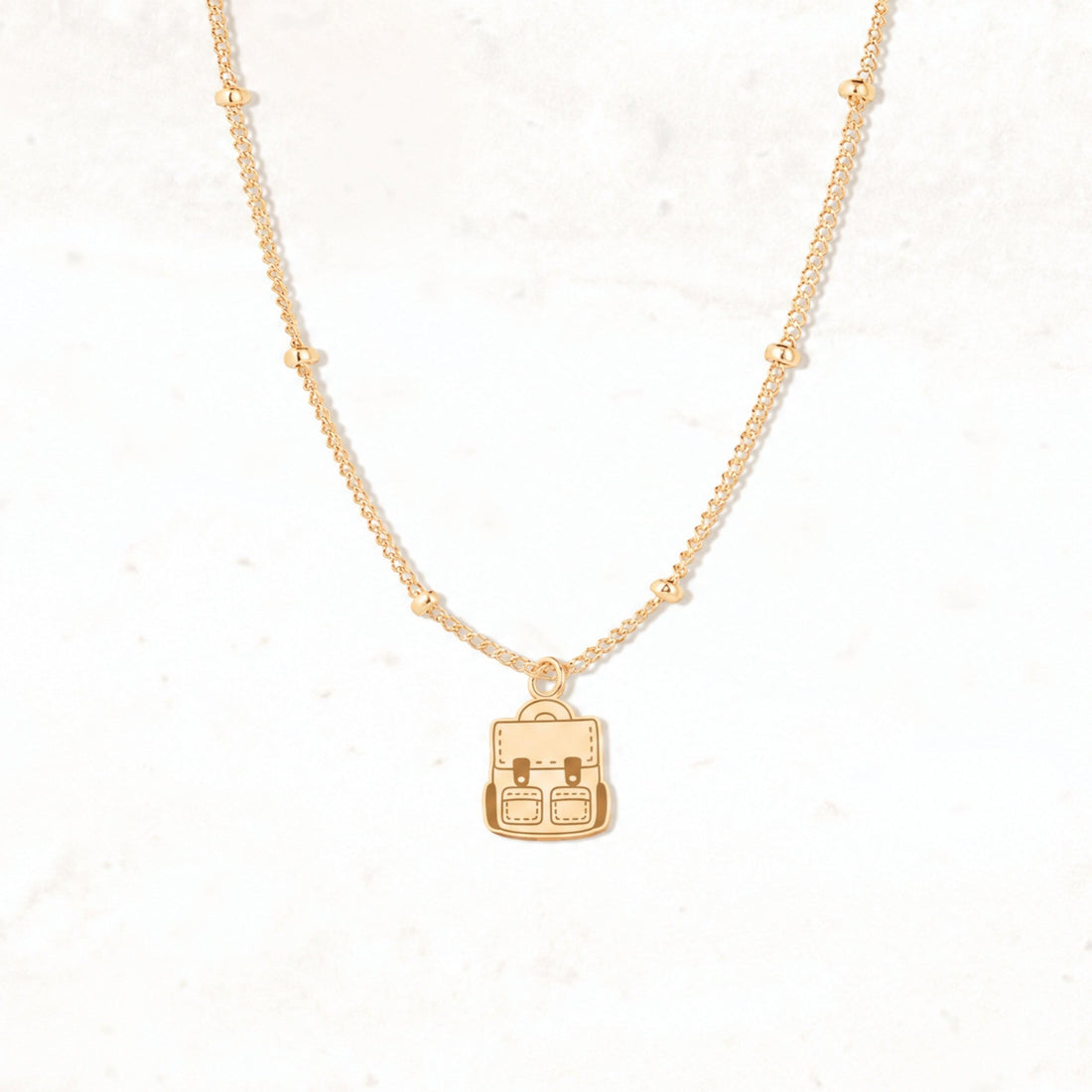 Backpack Charm Beady Necklace