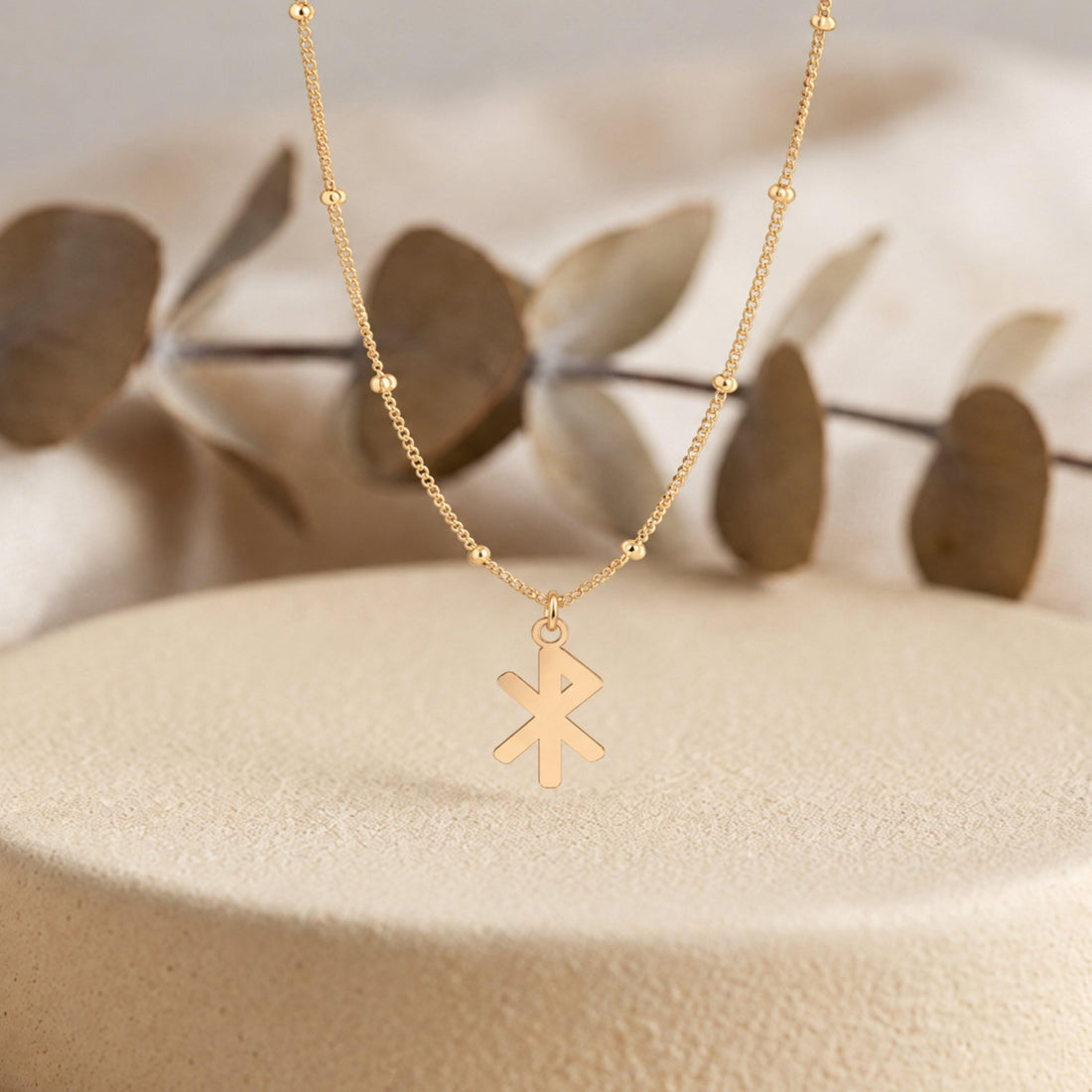 Algiz Rune Charm Necklace