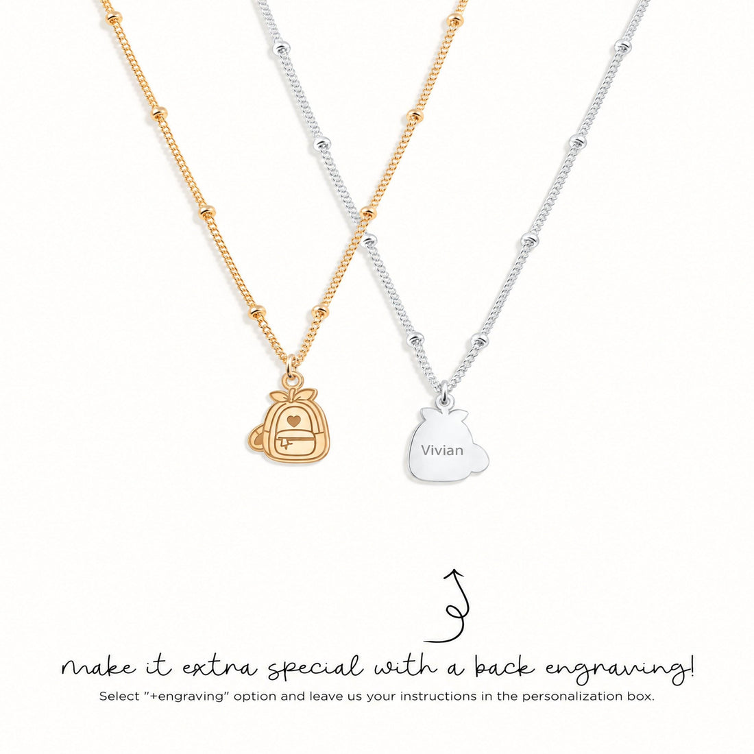 Backpack Charm Beady Necklace