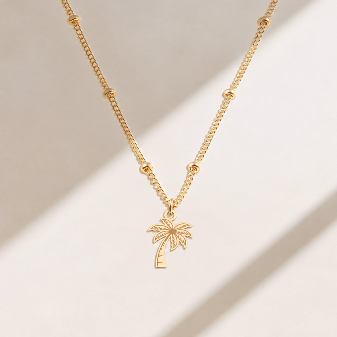 Palm Tree Charm Necklace