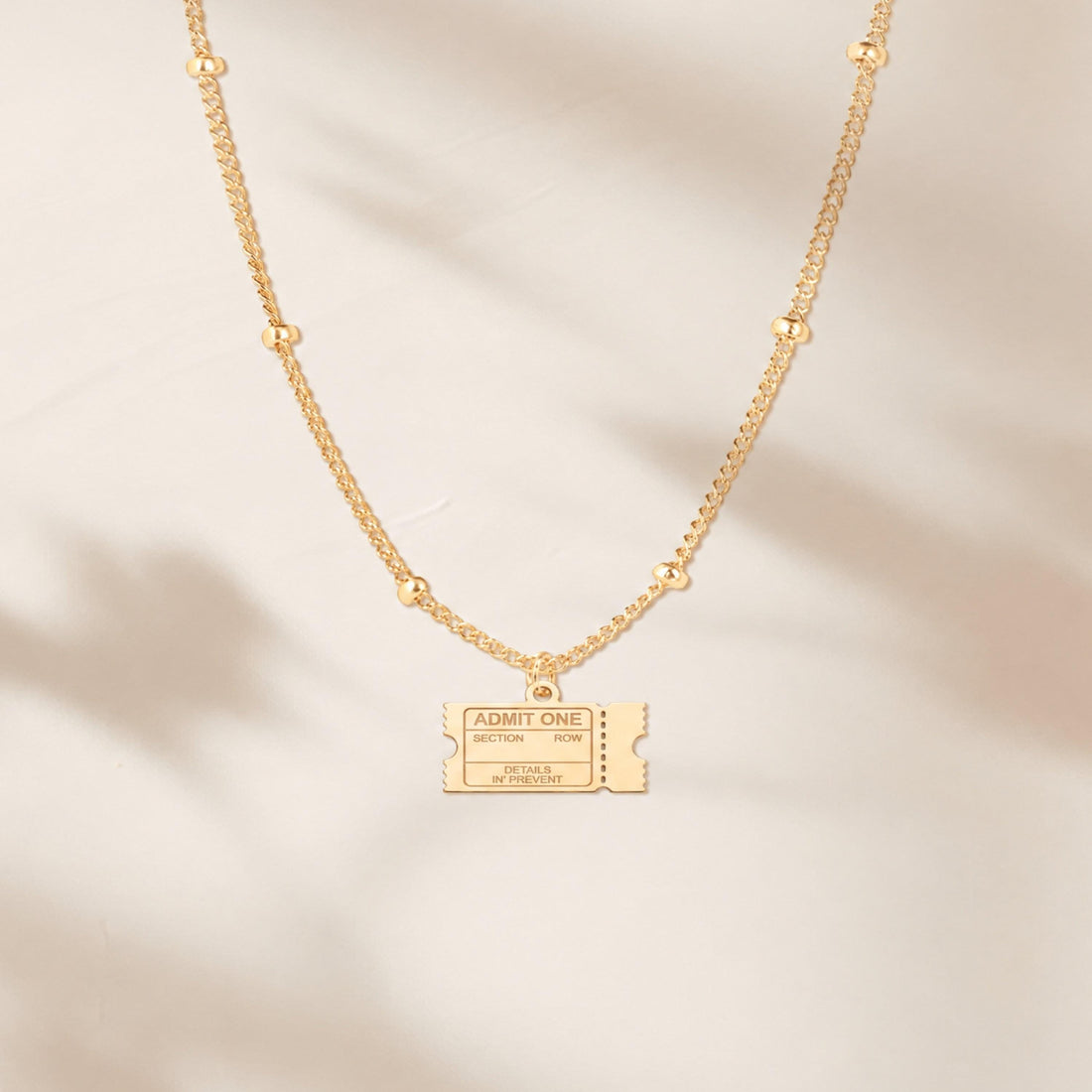 Movie Ticket Beady Necklace