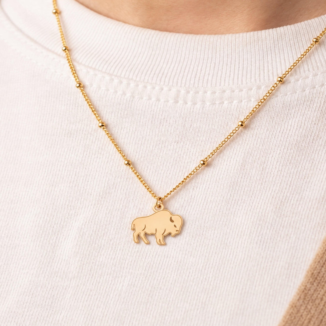 American Bison Bead Necklace