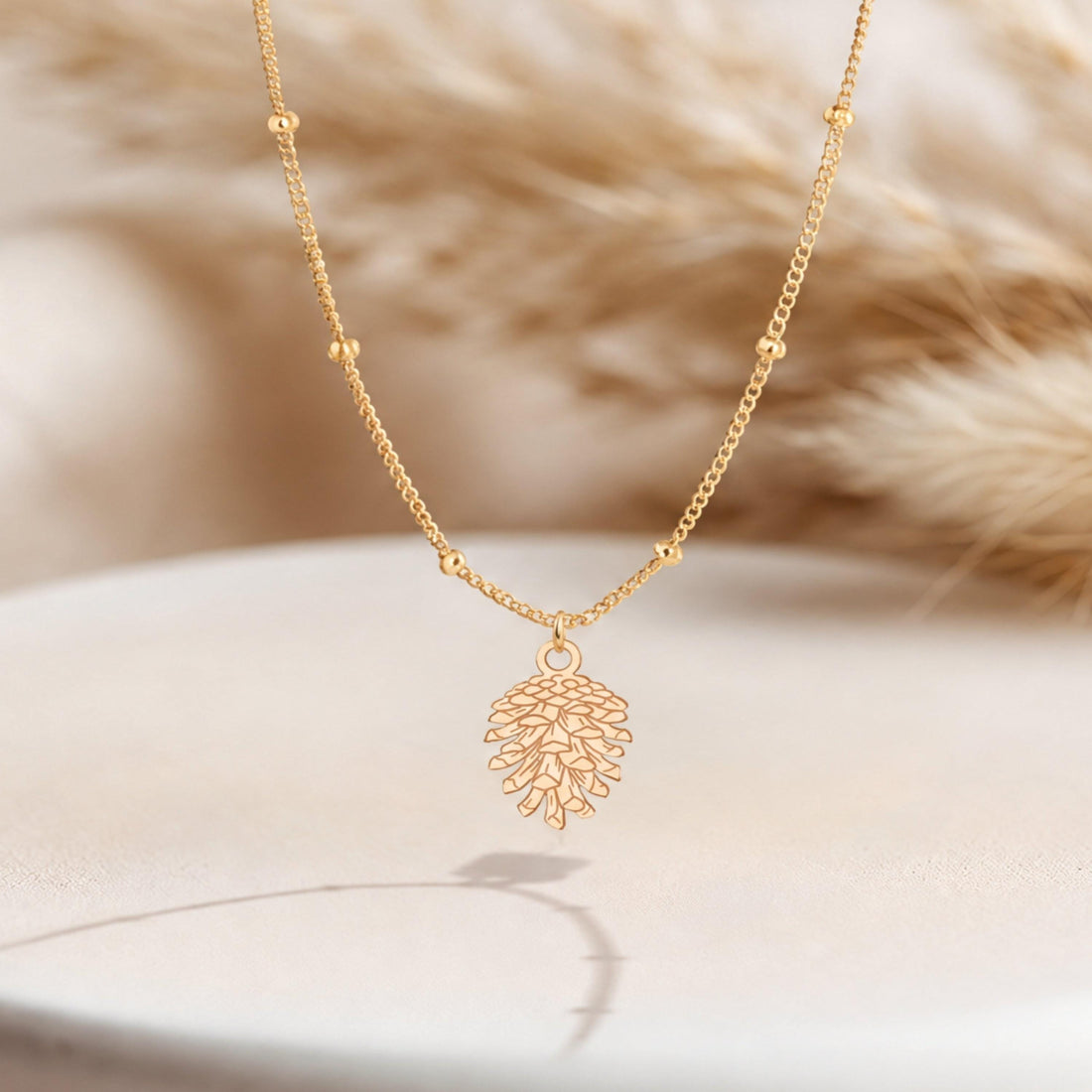 Pine Cone Charm Necklace