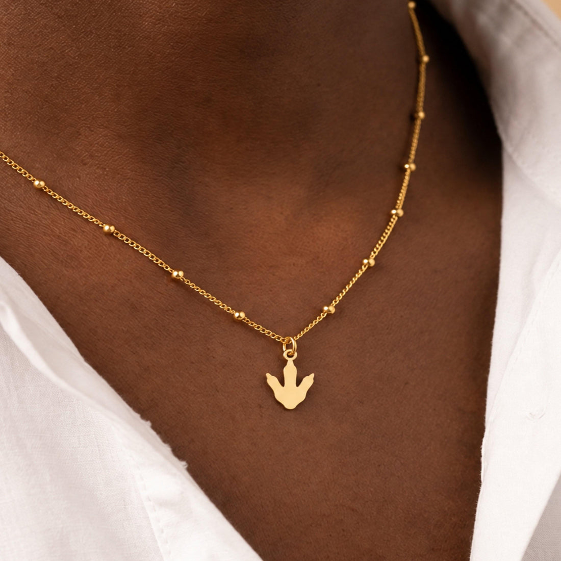 Bird Foot Charm Necklace