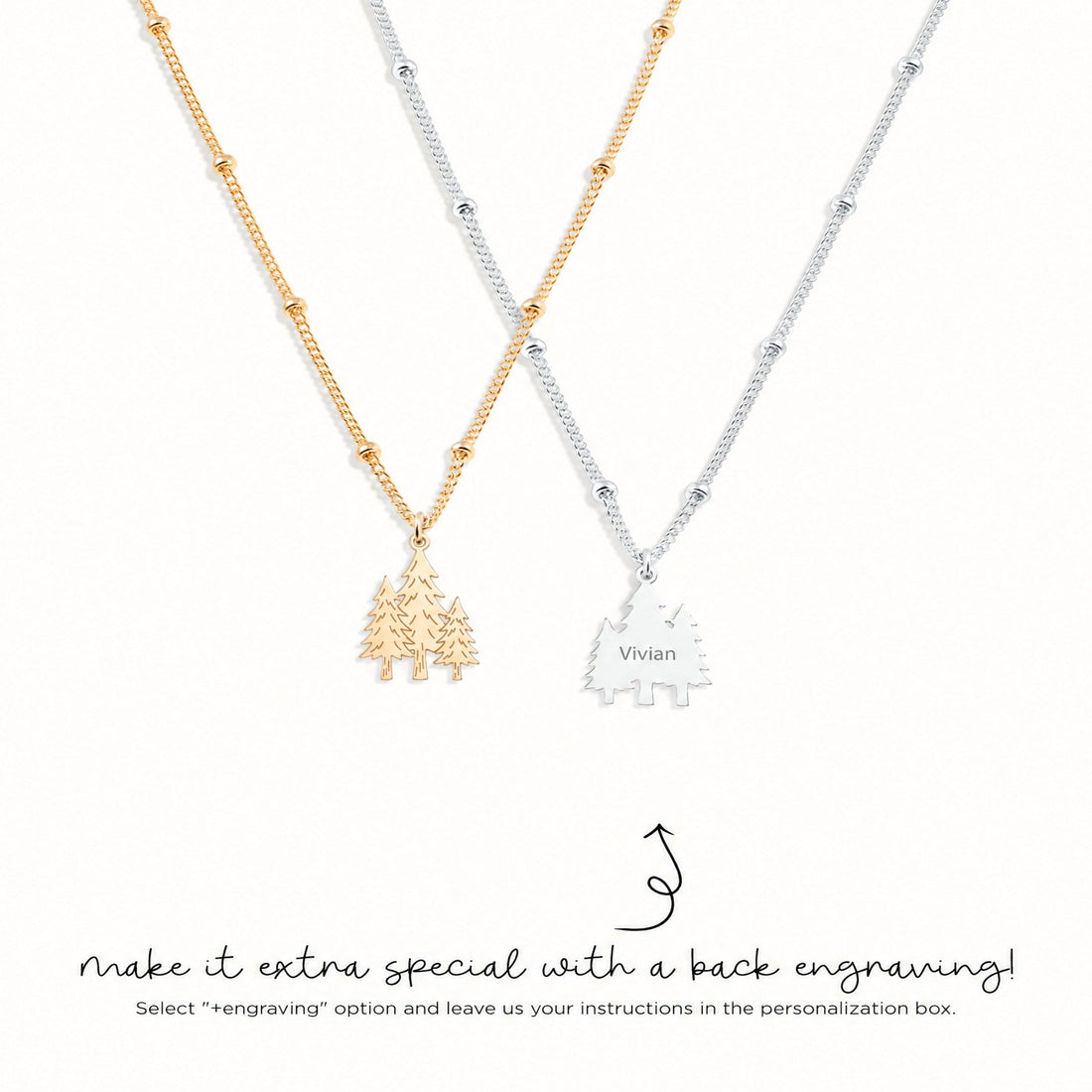 Pine Tree Beady Necklace