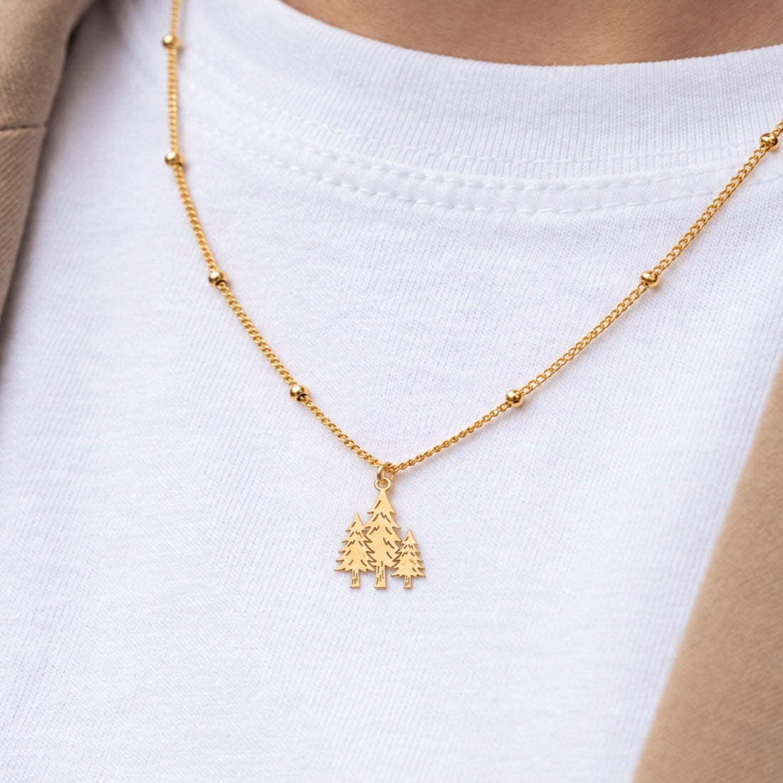 Pine Tree Beady Necklace