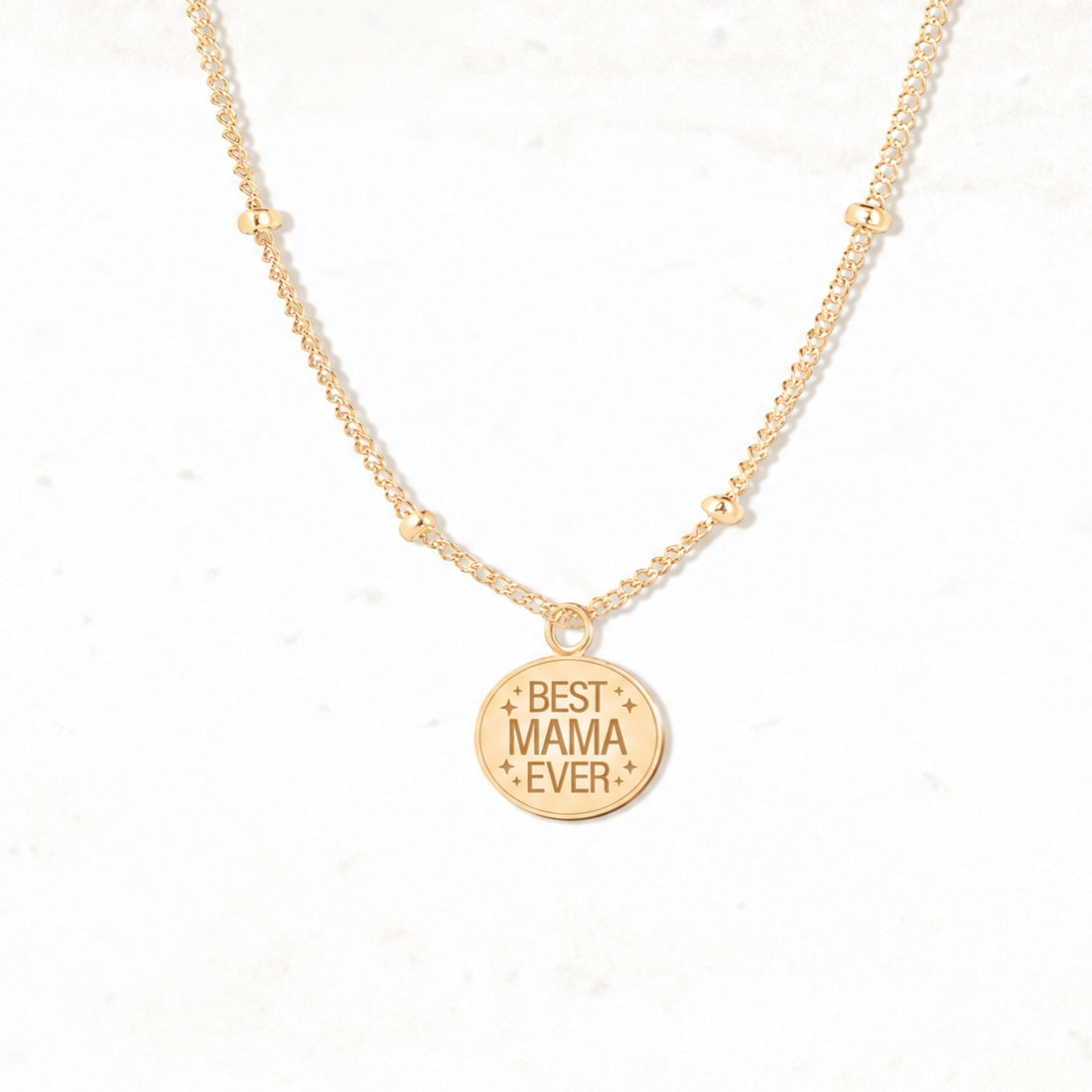 Mama Medallion Beady Necklace