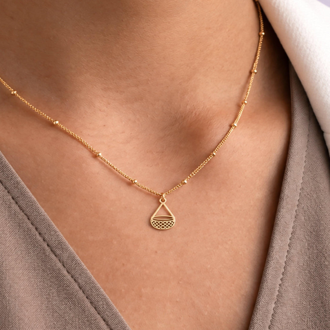 Picnic Basket Charm Necklace