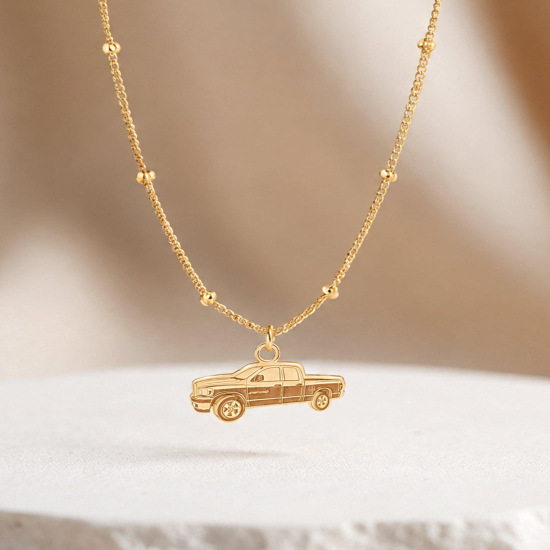 Pickup Truck Charm Necklace