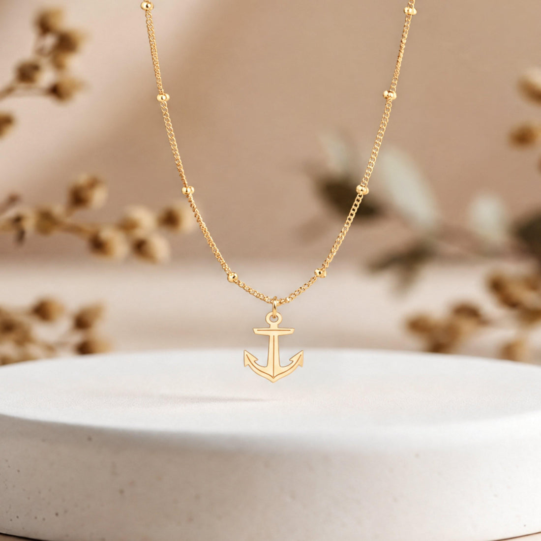 Nautical Anchor Charm Necklace
