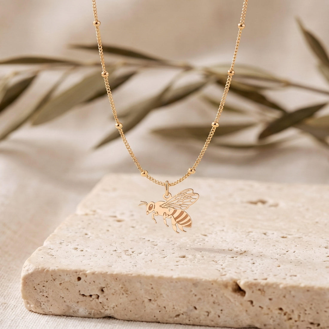 Honey Bee Beady Necklace