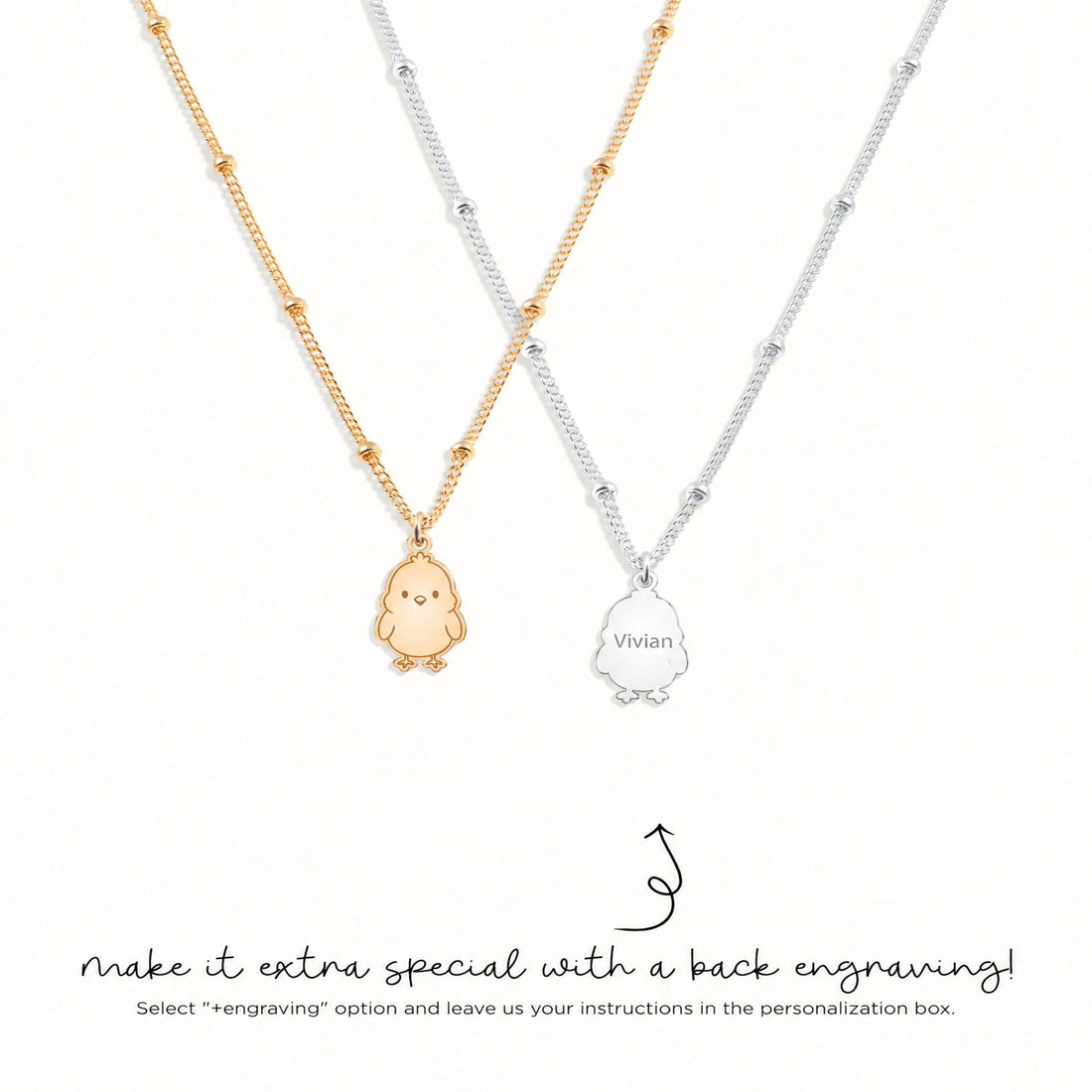 Baby Chick Beady Necklace
