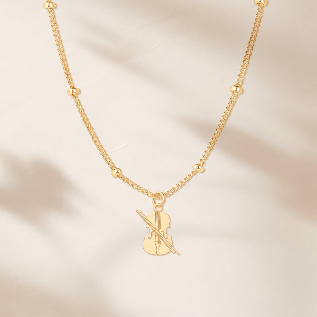 Violin Bow Charm Necklace