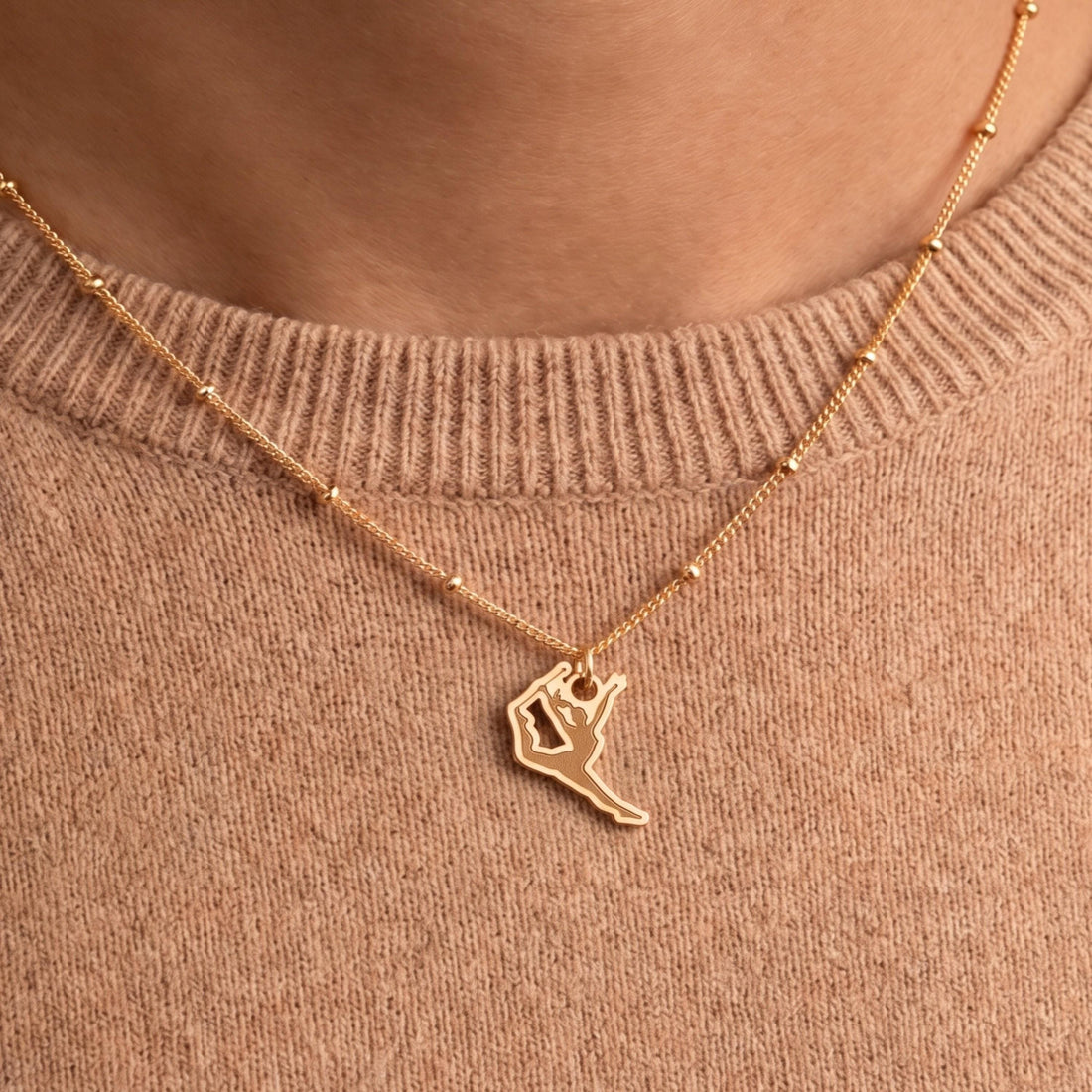 Ballet Dancer Charm Necklace