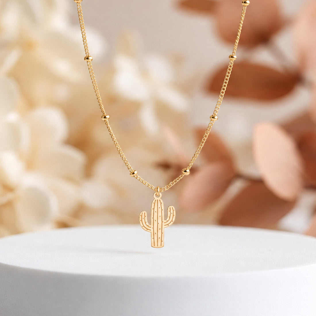 Saguaro Cactus Charm Necklace