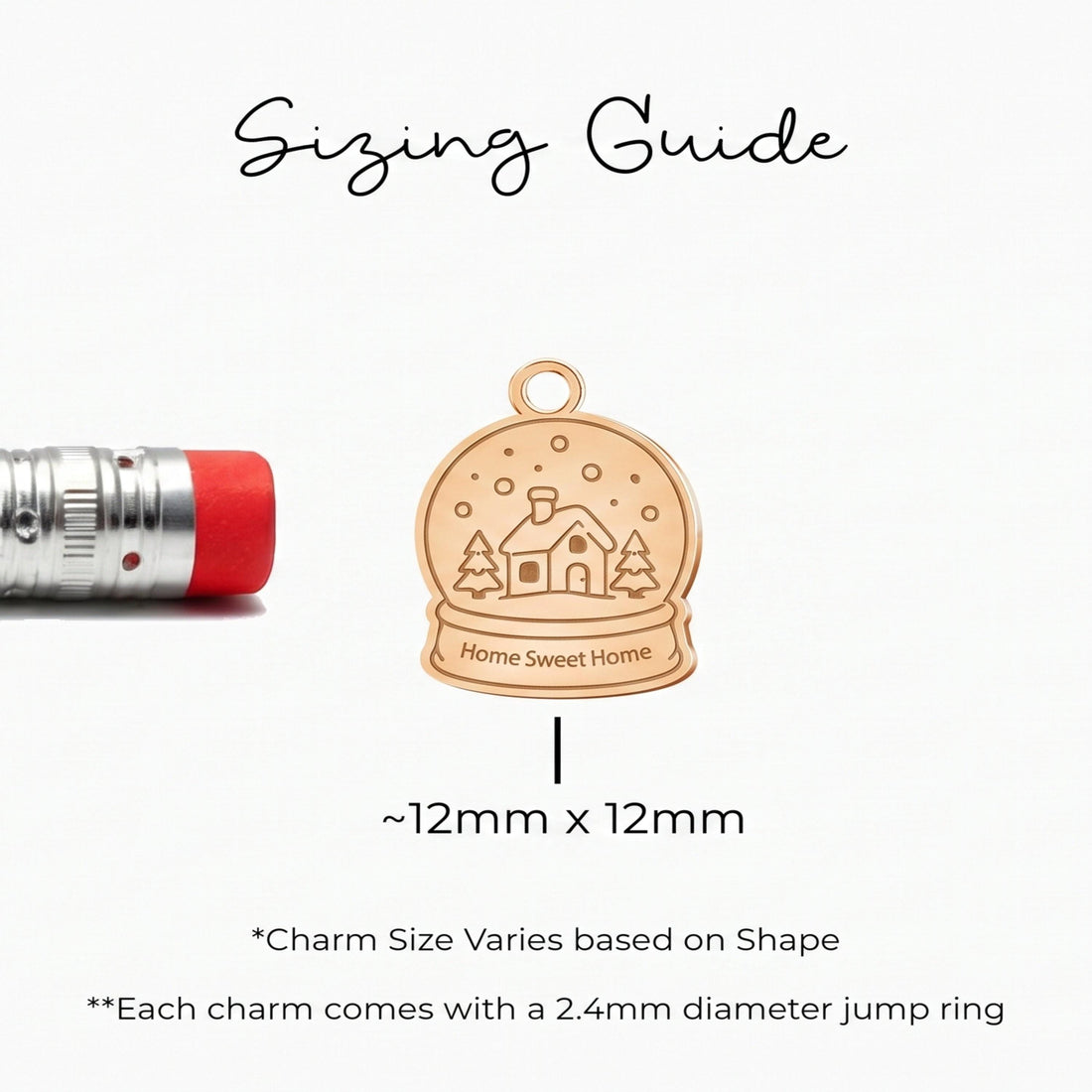 Snow Globe House Charm Necklace