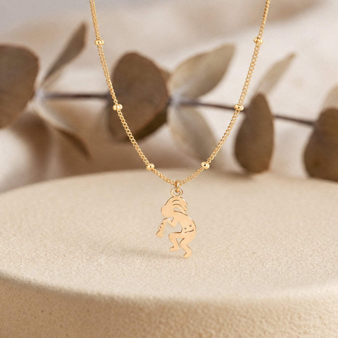 Kokopelli Charm Beady Necklace