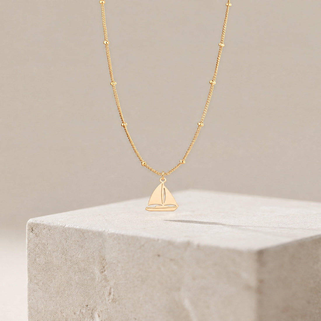 Sailing Boat Charm Necklace