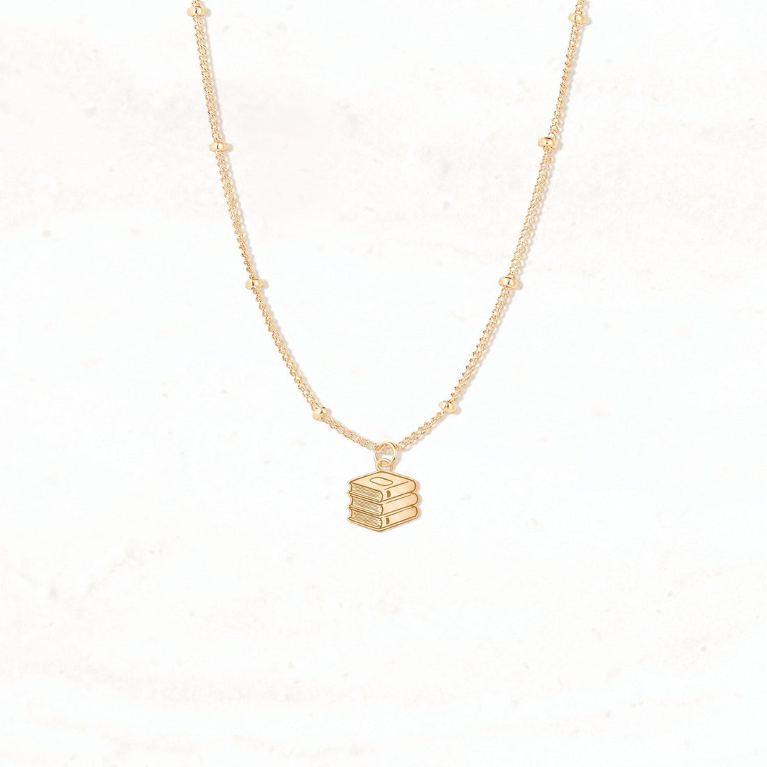 Stack of Books Necklace