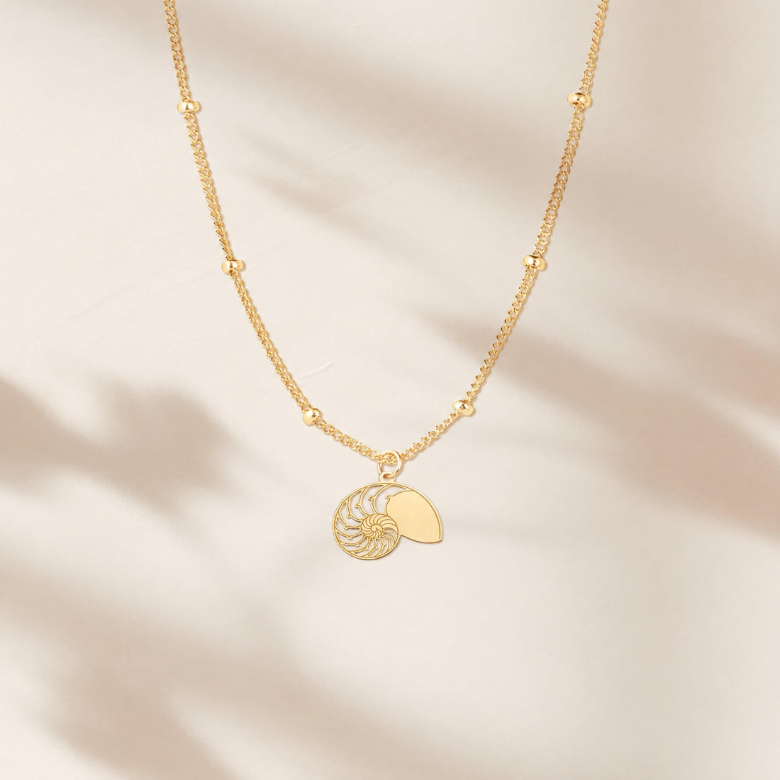 Nautilus Shell Beady Necklace