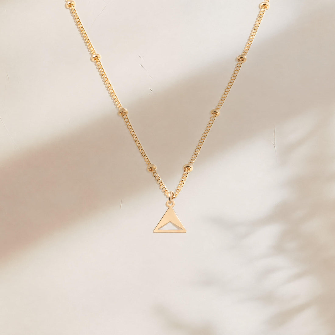 Triangle Charm Beady Necklace