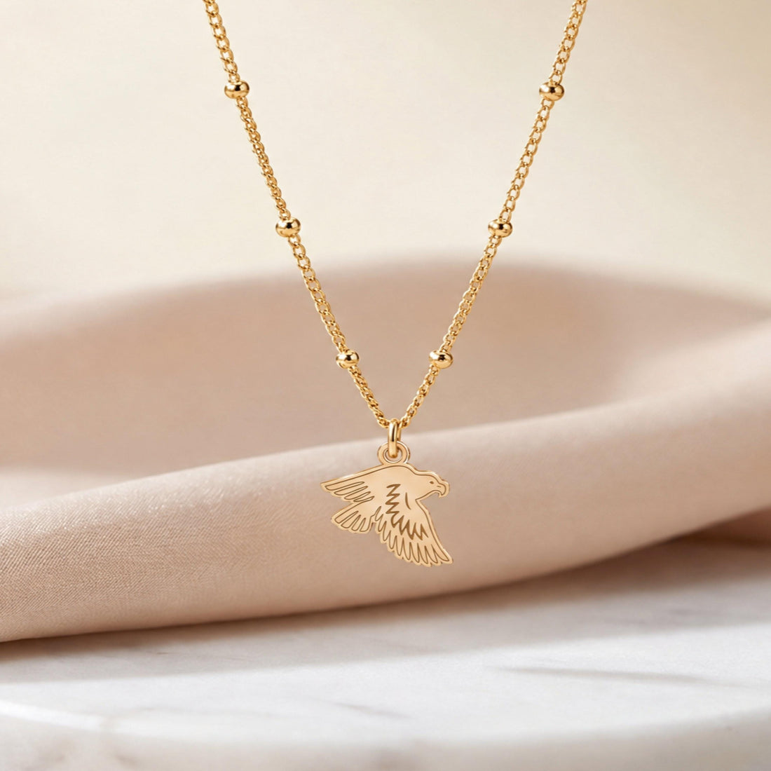 Flying Eagle Beady Necklace