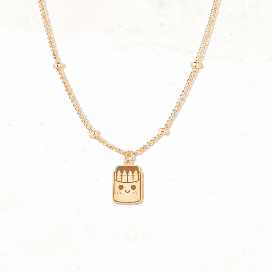 Box of Crayons Charm Necklace
