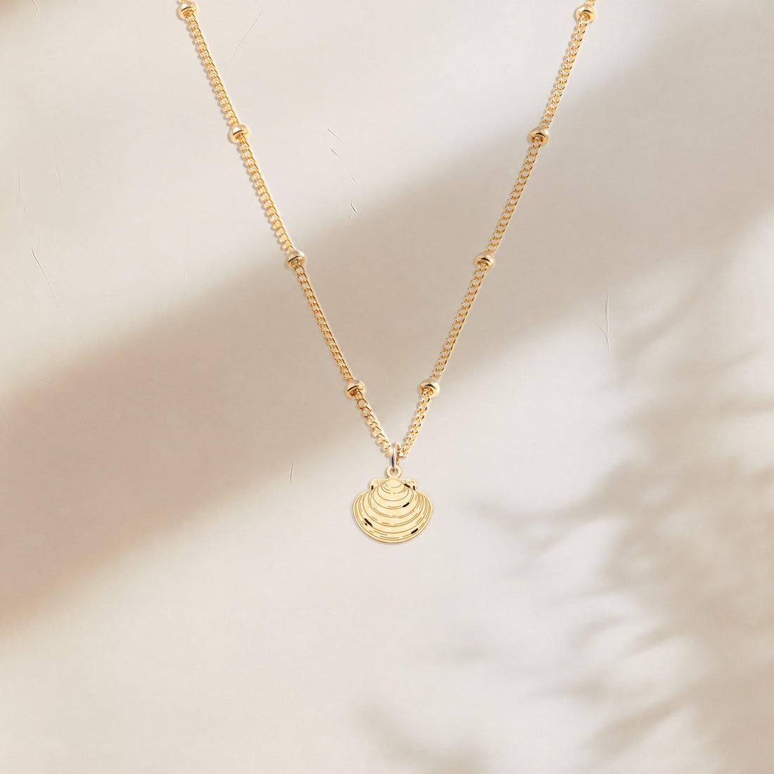 Scallop Shell Charm Necklace