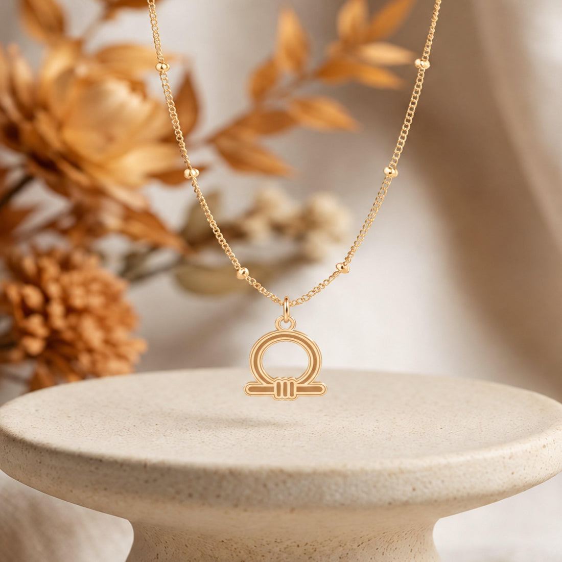 Omega Symbol Charm Necklace