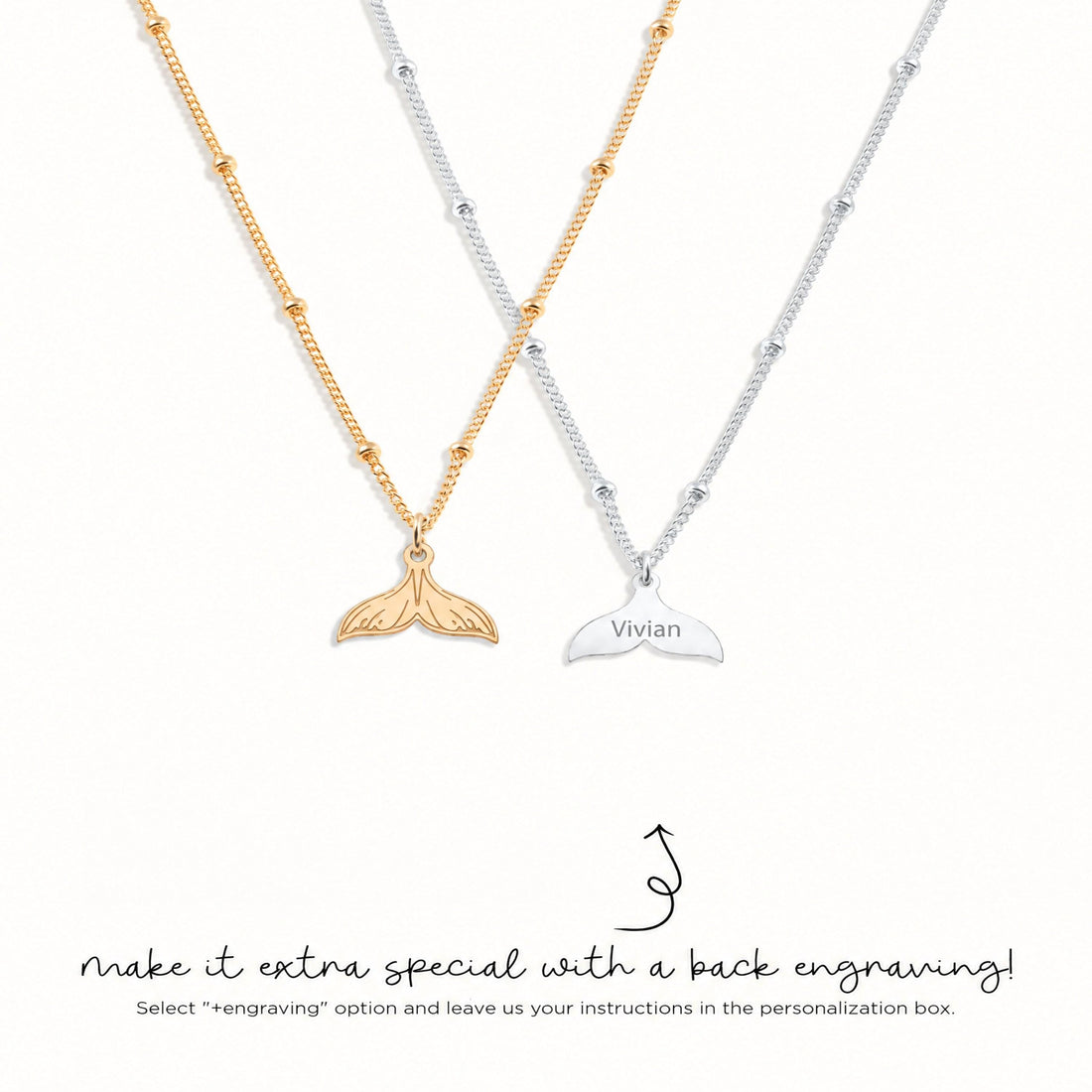 Whale Tail Charm Necklace